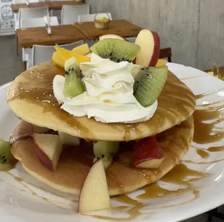 Pancakes o Waffles de Frutas De Estación