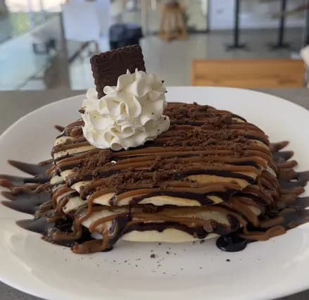 Pancakes o Waffles de Chocotorta